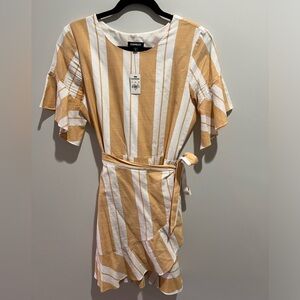 NWT Express pale yellow mini dress size M